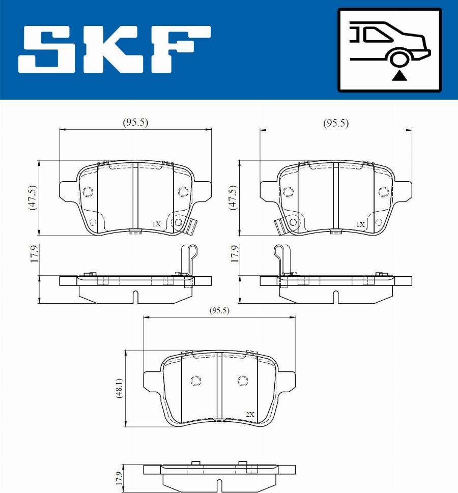 SKF VKBP 90846 A - Тормозные колодки, дисковые, комплект autosila-amz.com