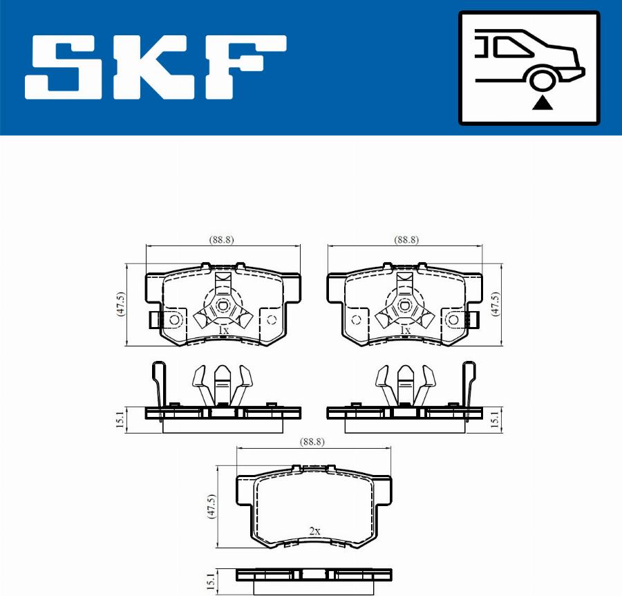 SKF VKBP 90397 A - Тормозные колодки, дисковые, комплект autosila-amz.com