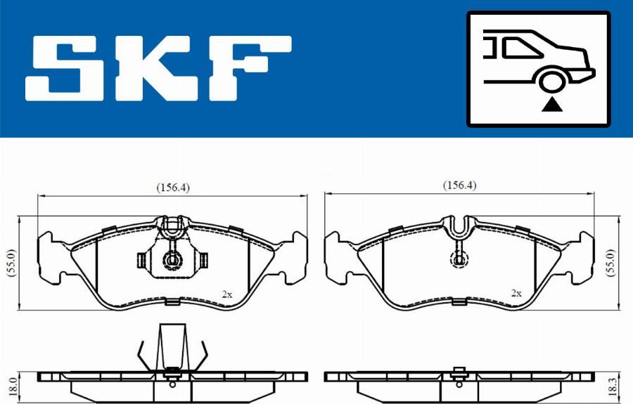 SKF VKBP 90362 - Тормозные колодки, дисковые, комплект autosila-amz.com