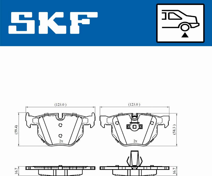 SKF VKBP 90316 - Тормозные колодки, дисковые, комплект autosila-amz.com