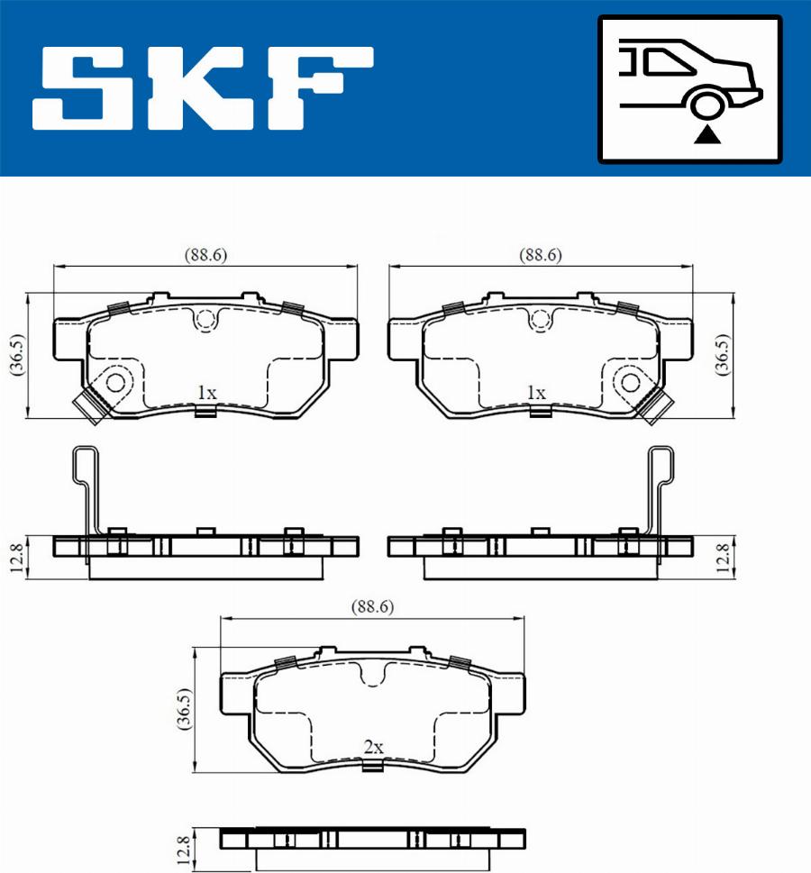 SKF VKBP 90381 A - Тормозные колодки, дисковые, комплект autosila-amz.com