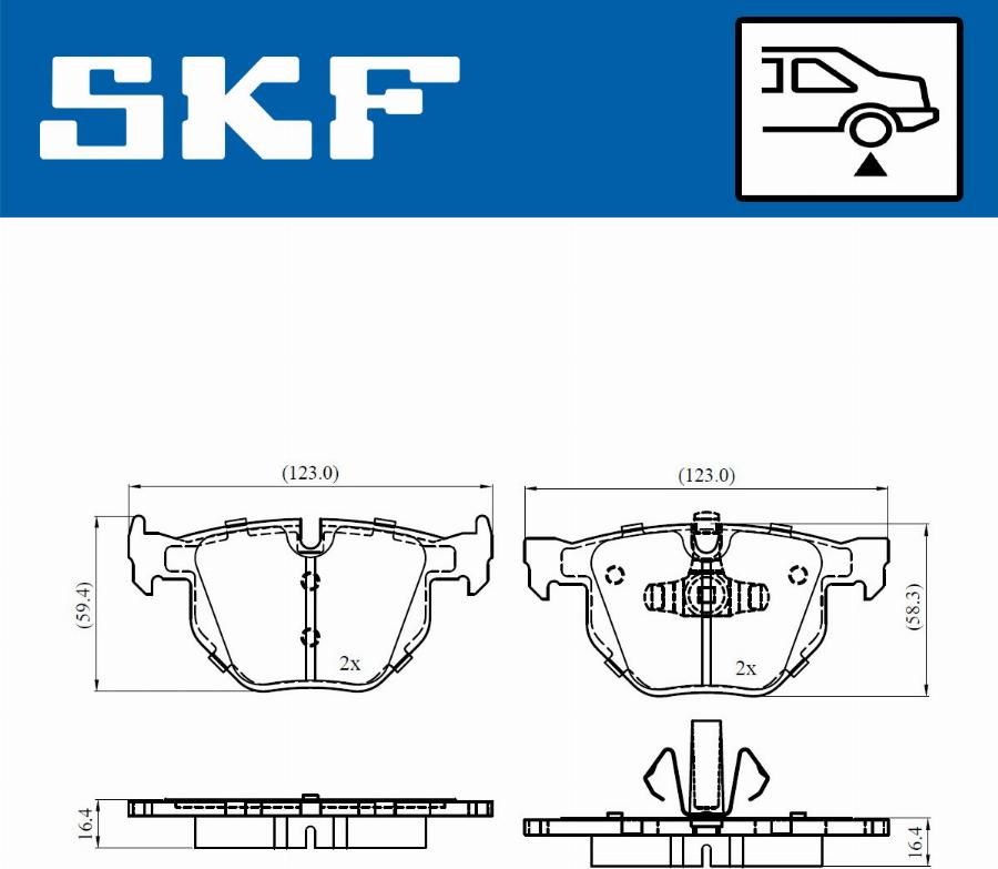 SKF VKBP 90372 - Тормозные колодки, дисковые, комплект autosila-amz.com