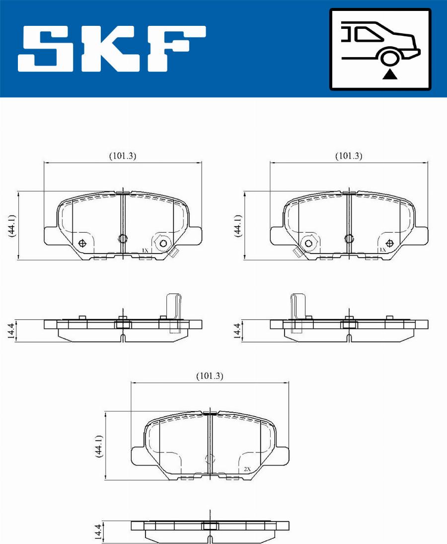 SKF VKBP 90253 A - Тормозные колодки, дисковые, комплект autosila-amz.com