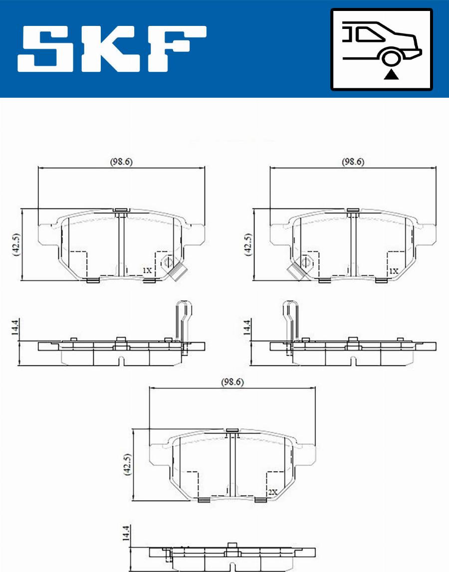 SKF VKBP 90282 A - Тормозные колодки, дисковые, комплект autosila-amz.com