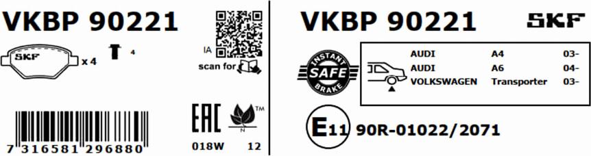 SKF VKBP 90221 - Автозапчасть autosila-amz.com