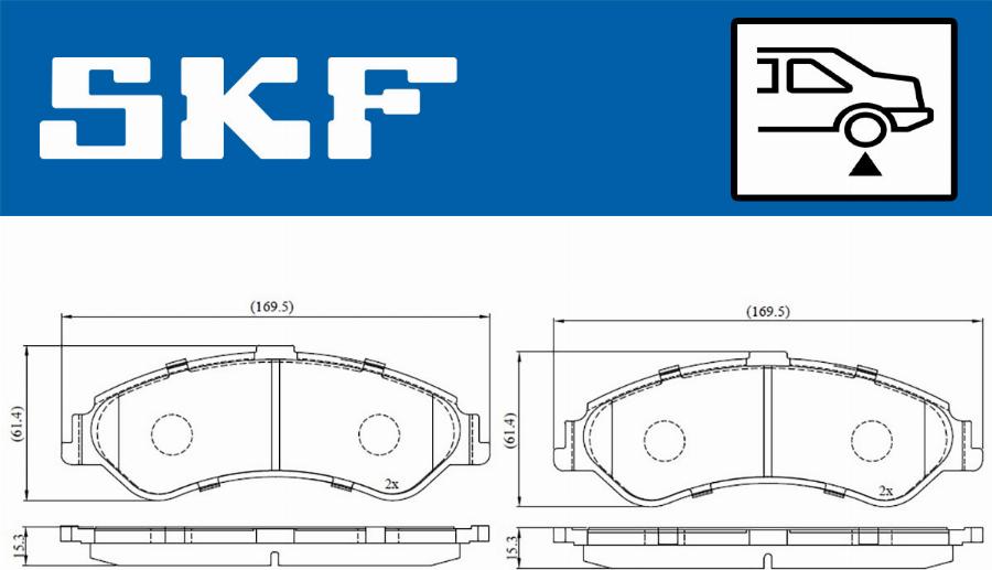 SKF VKBP 90221 - Тормозные колодки, дисковые, комплект autosila-amz.com