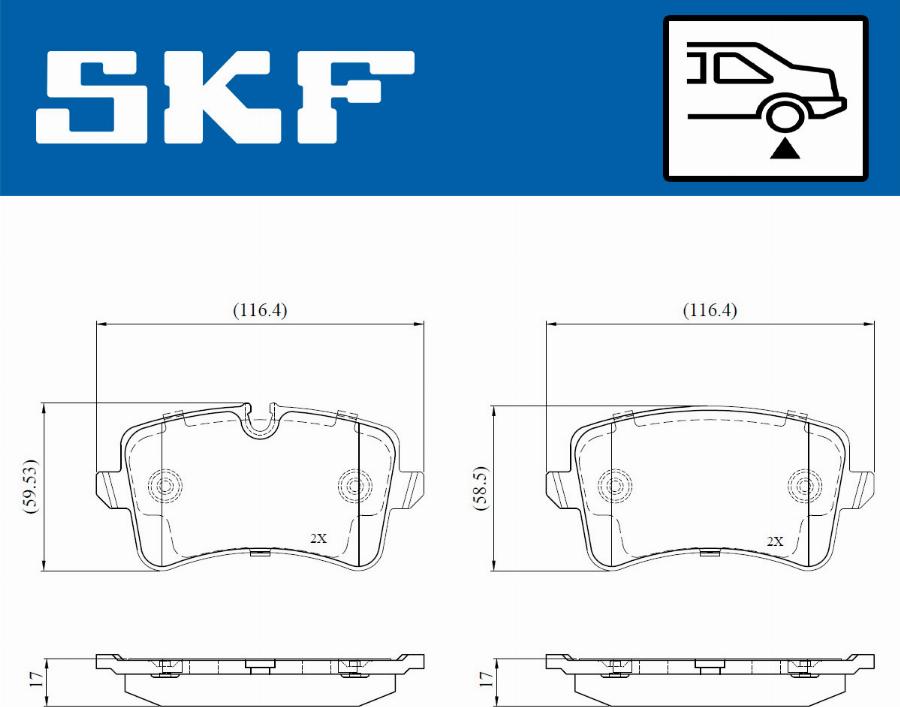 SKF VKBP 90792 E - Тормозные колодки, дисковые, комплект autosila-amz.com