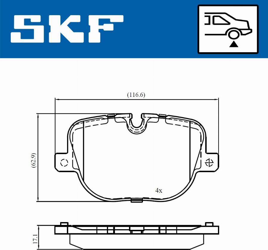 SKF VKBP 90707 - Тормозные колодки, дисковые, комплект autosila-amz.com