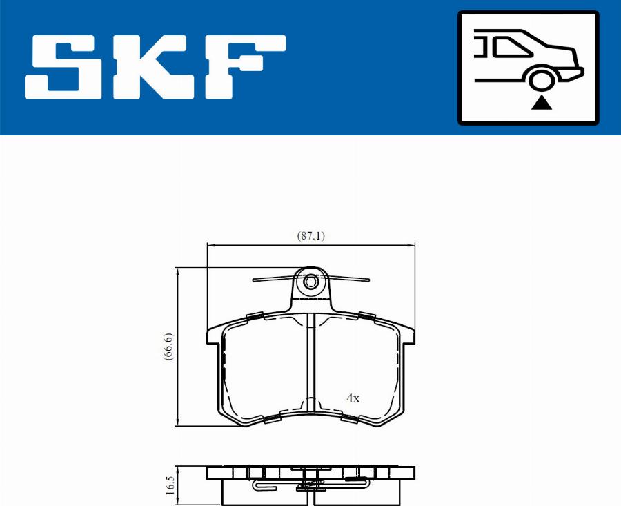 SKF VKBP 90725 - Тормозные колодки, дисковые, комплект autosila-amz.com