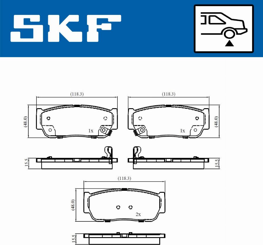 SKF VKBP 91082 A - Тормозные колодки, дисковые, комплект autosila-amz.com