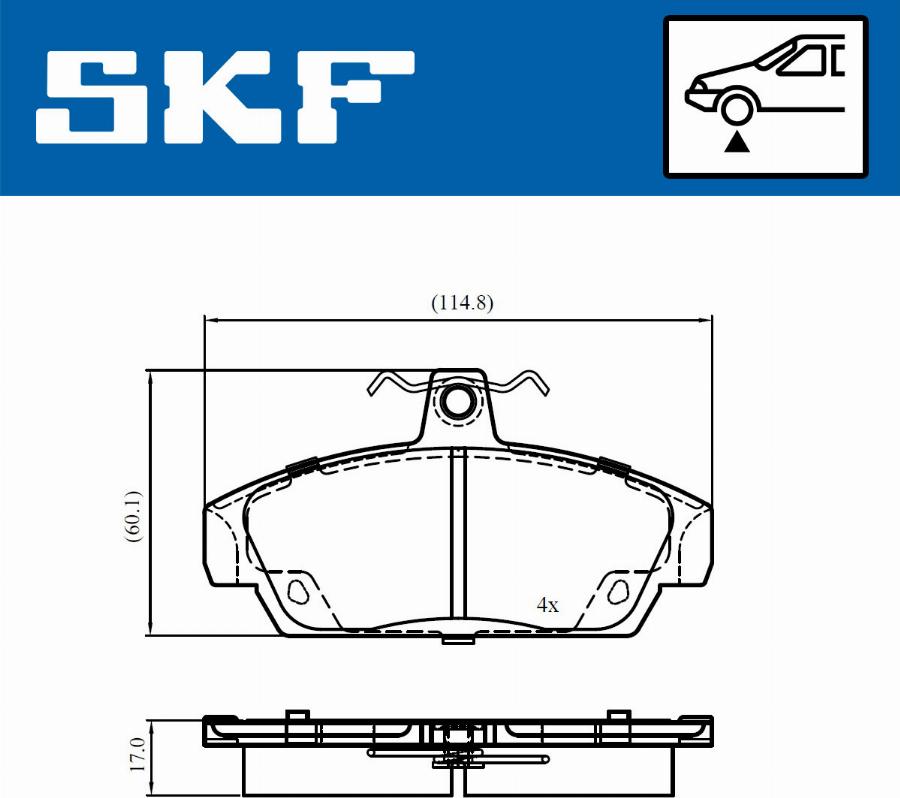 SKF VKBP 80997 - Тормозные колодки, дисковые, комплект autosila-amz.com