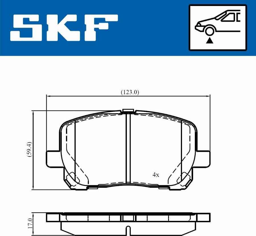 SKF VKBP 80943 - Тормозные колодки, дисковые, комплект autosila-amz.com