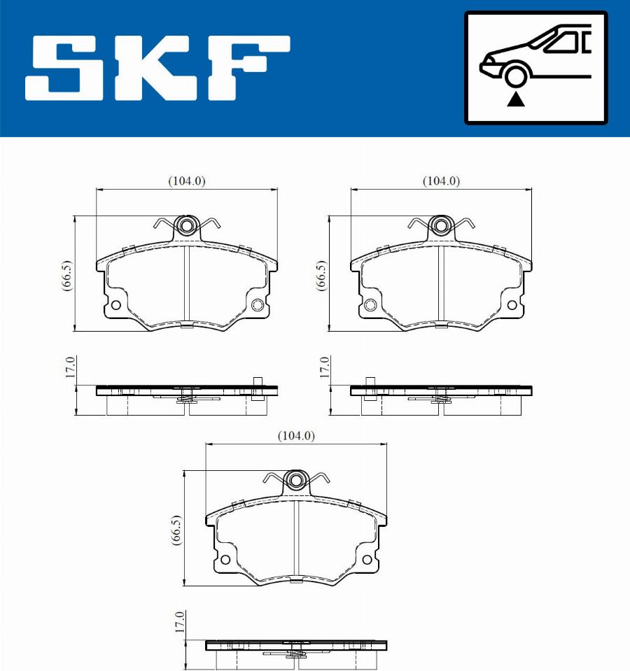 SKF VKBP 80913 A - Тормозные колодки, дисковые, комплект autosila-amz.com