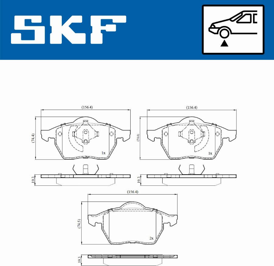 SKF VKBP 80936 - Тормозные колодки, дисковые, комплект autosila-amz.com