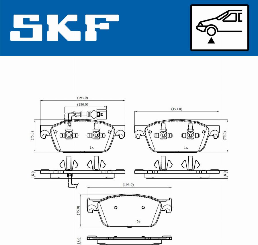 SKF VKBP 80445 E - Тормозные колодки, дисковые, комплект autosila-amz.com