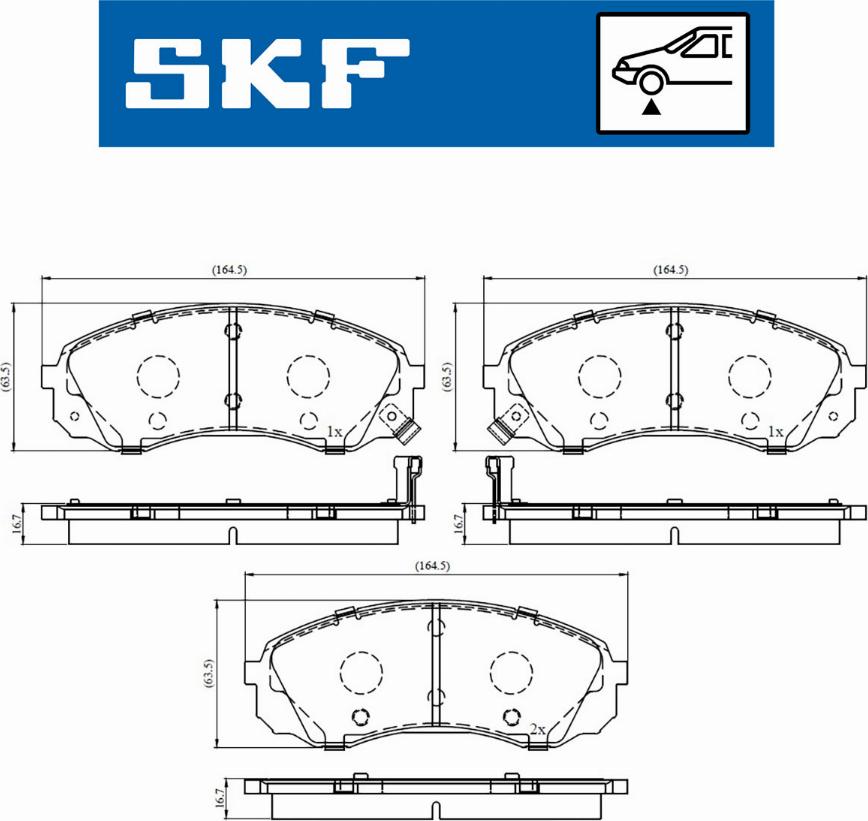 SKF VKBP 80454 A - Тормозные колодки, дисковые, комплект autosila-amz.com