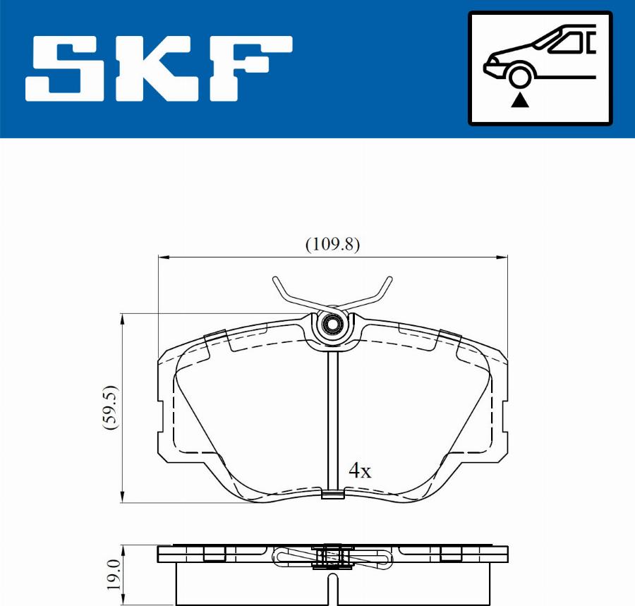 SKF VKBP 80431 - Тормозные колодки, дисковые, комплект autosila-amz.com