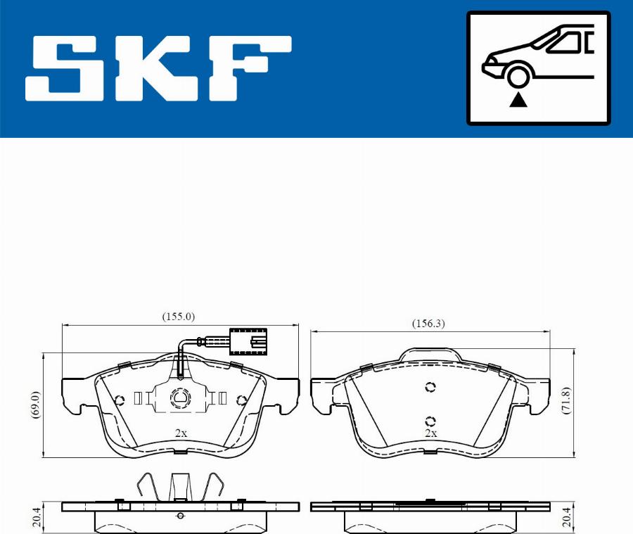 SKF VKBP 80432 E - Тормозные колодки, дисковые, комплект autosila-amz.com