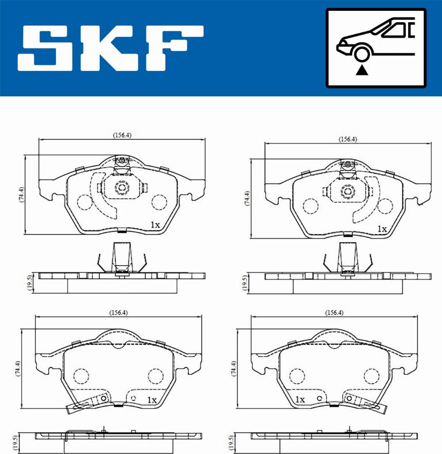 SKF VKBP 80424 A - Тормозные колодки, дисковые, комплект autosila-amz.com