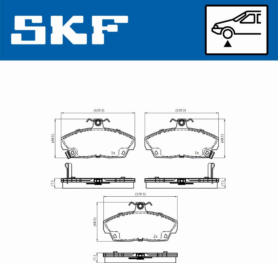 SKF VKBP 80479 A - Тормозные колодки, дисковые, комплект autosila-amz.com