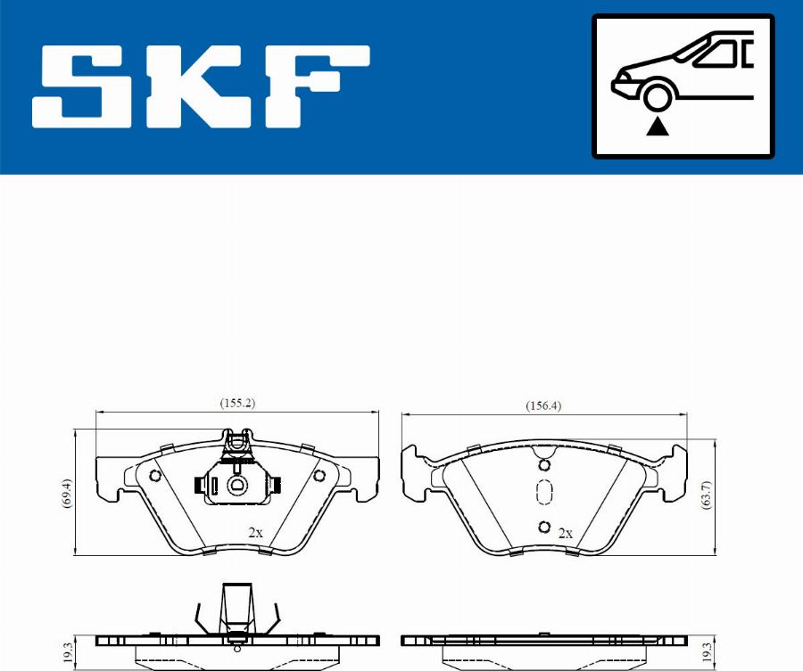 SKF VKBP 80474 - Тормозные колодки, дисковые, комплект autosila-amz.com