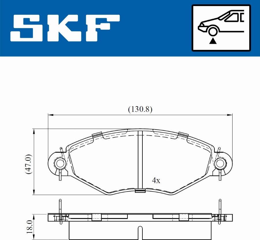 SKF VKBP 80470 - Тормозные колодки, дисковые, комплект autosila-amz.com