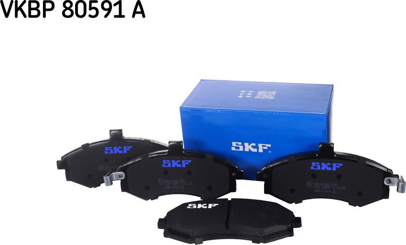 SKF VKBP 80591 A - Тормозные колодки, дисковые, комплект autosila-amz.com