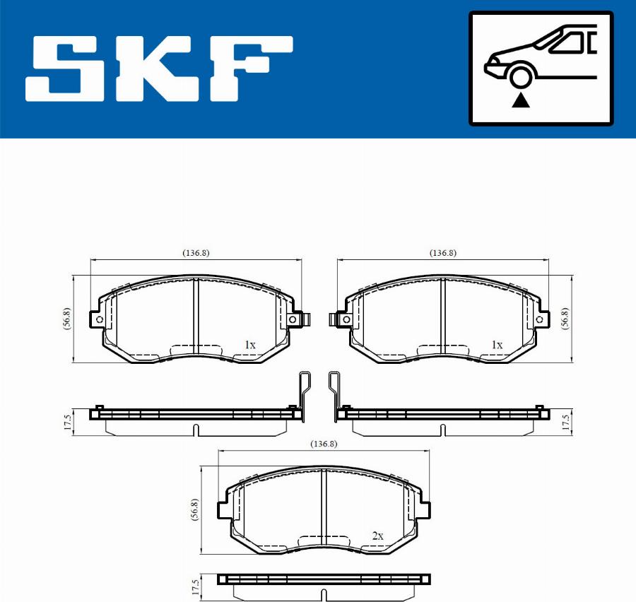 SKF VKBP 80545 A - Тормозные колодки, дисковые, комплект autosila-amz.com