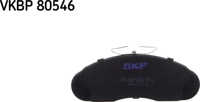 SKF VKBP 80546 A - Тормозные колодки, дисковые, комплект autosila-amz.com