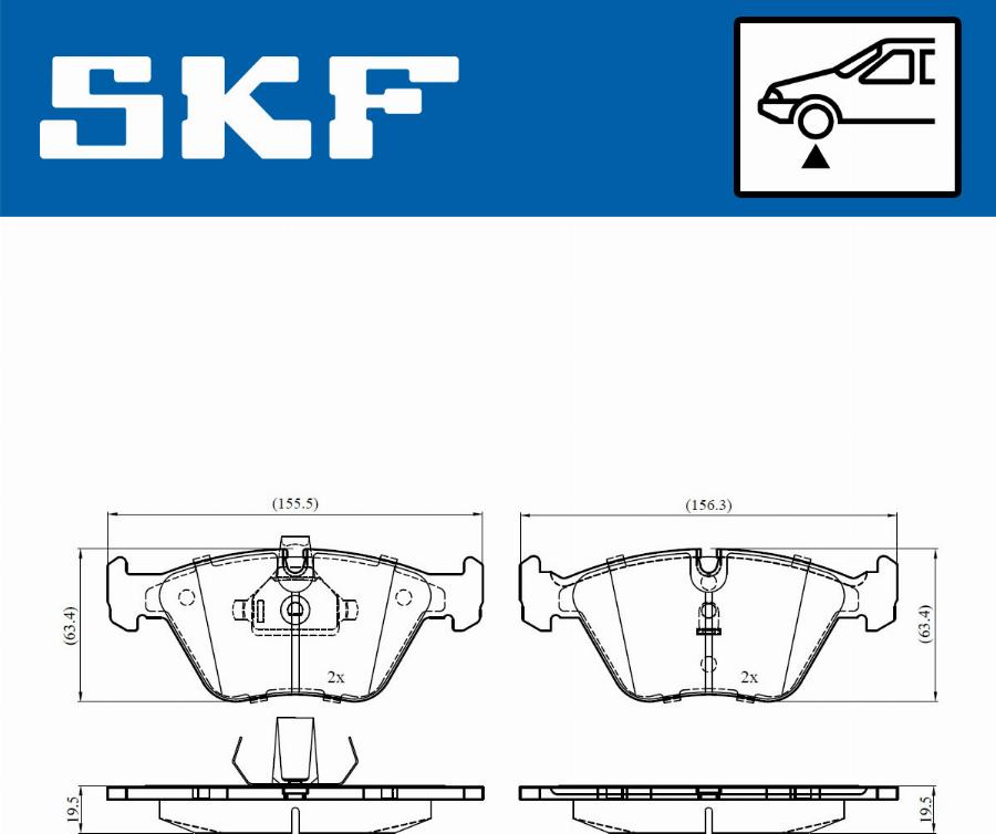 SKF VKBP 80548 - Тормозные колодки, дисковые, комплект autosila-amz.com