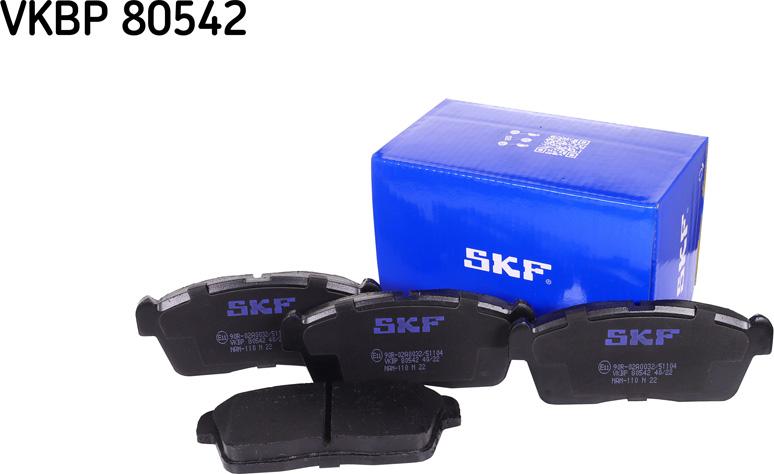 SKF VKBP 80542 - Тормозные колодки, дисковые, комплект autosila-amz.com