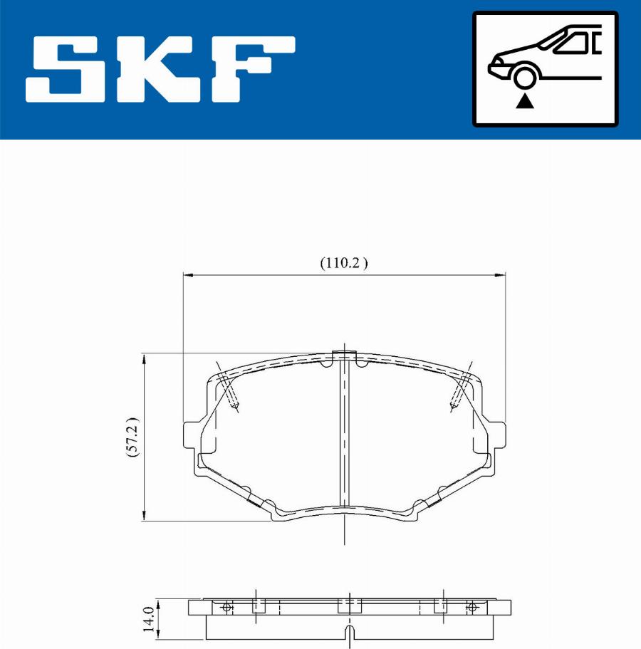 SKF VKBP 80564 A - Тормозные колодки, дисковые, комплект autosila-amz.com