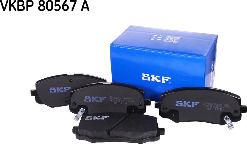 SKF VKBP 80567 A - Тормозные колодки, дисковые, комплект autosila-amz.com