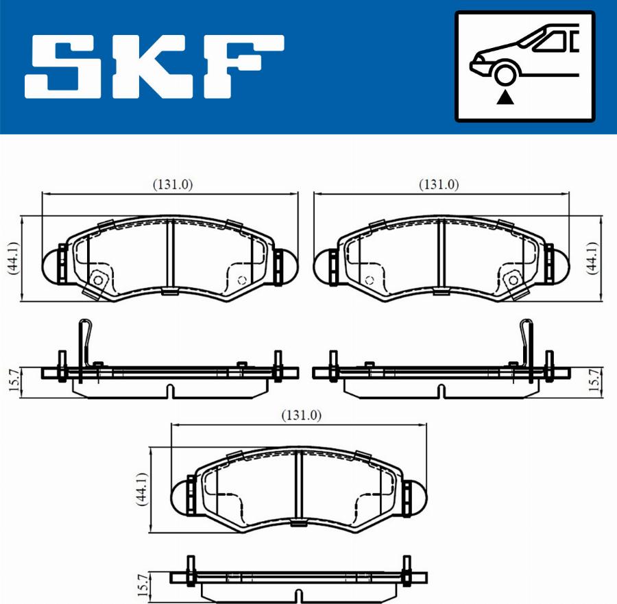 SKF VKBP 80500 A - Тормозные колодки, дисковые, комплект autosila-amz.com