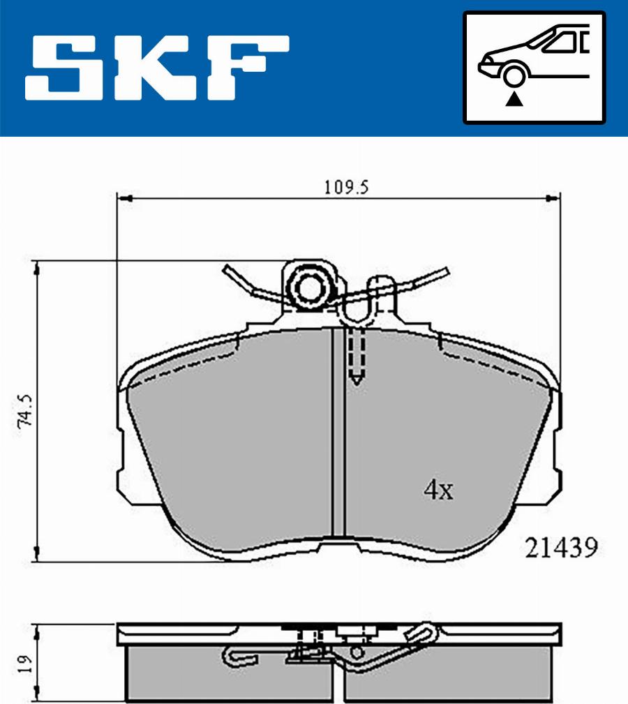 SKF VKBP 80516 - Тормозные колодки, дисковые, комплект autosila-amz.com