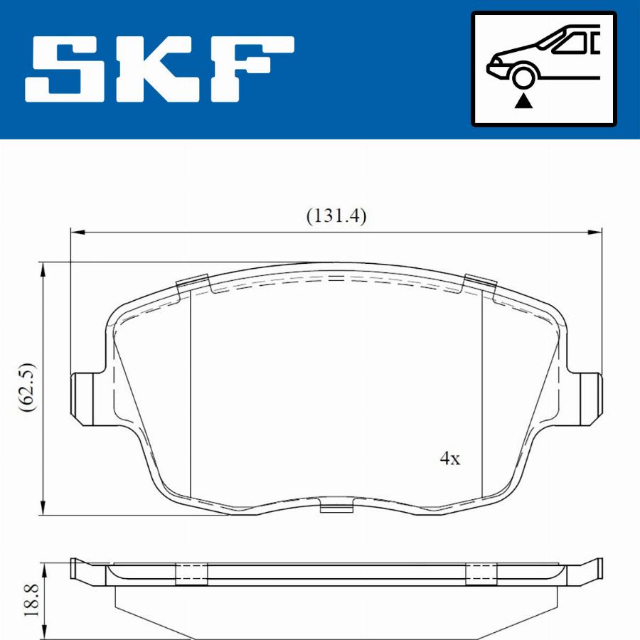 SKF VKBP 80517 - Тормозные колодки, дисковые, комплект autosila-amz.com