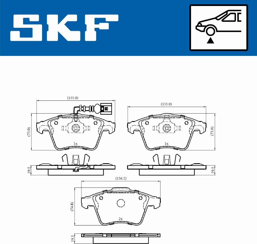 SKF VKBP 80589 E - Тормозные колодки, дисковые, комплект autosila-amz.com