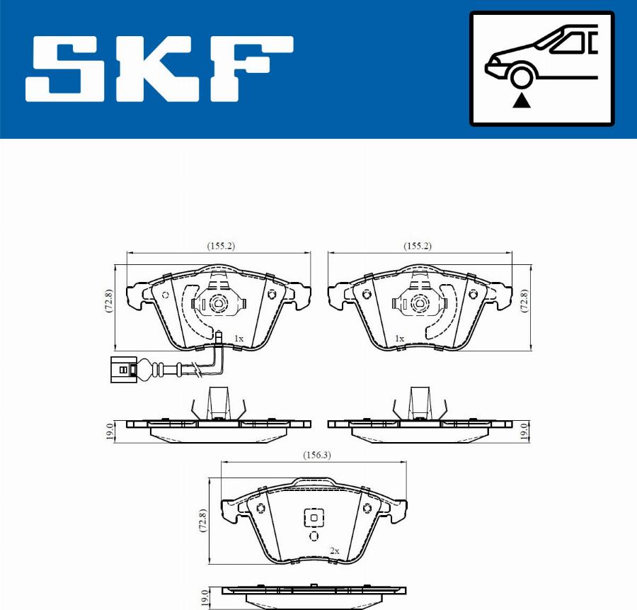 SKF VKBP 80586 E - Тормозные колодки, дисковые, комплект autosila-amz.com