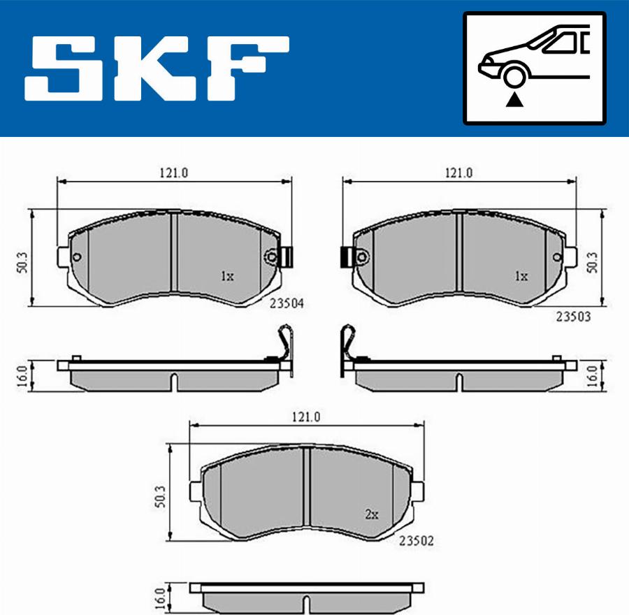 SKF VKBP 80535 A - Тормозные колодки, дисковые, комплект autosila-amz.com