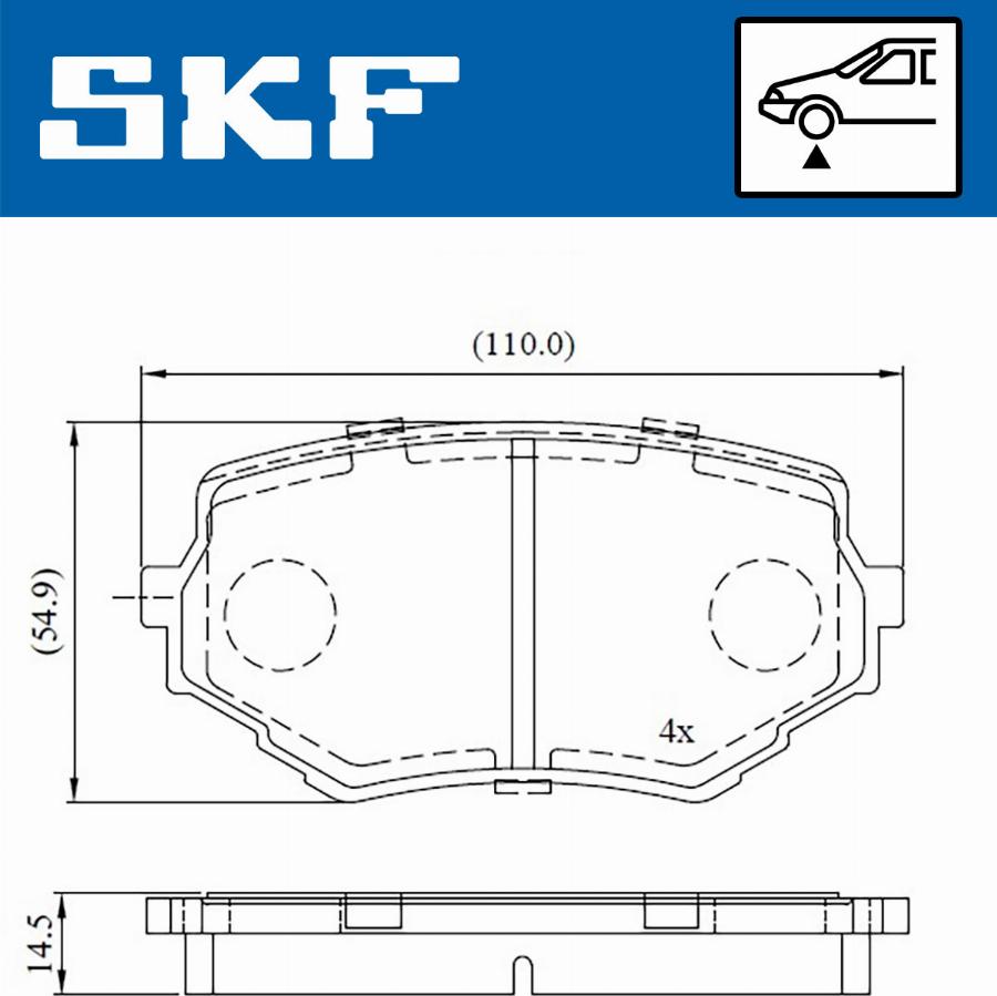 SKF VKBP 80531 A - Тормозные колодки, дисковые, комплект autosila-amz.com
