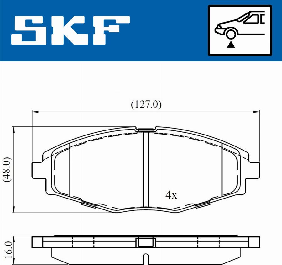 SKF VKBP 80532 - Тормозные колодки, дисковые, комплект autosila-amz.com
