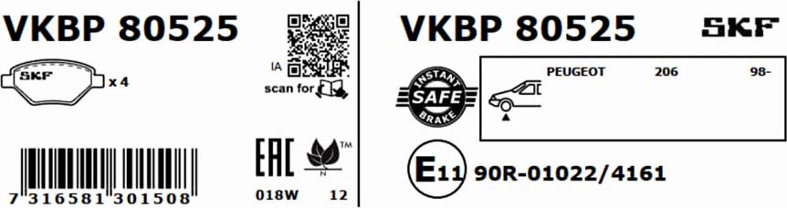 SKF VKBP 80525 - Автозапчасть autosila-amz.com
