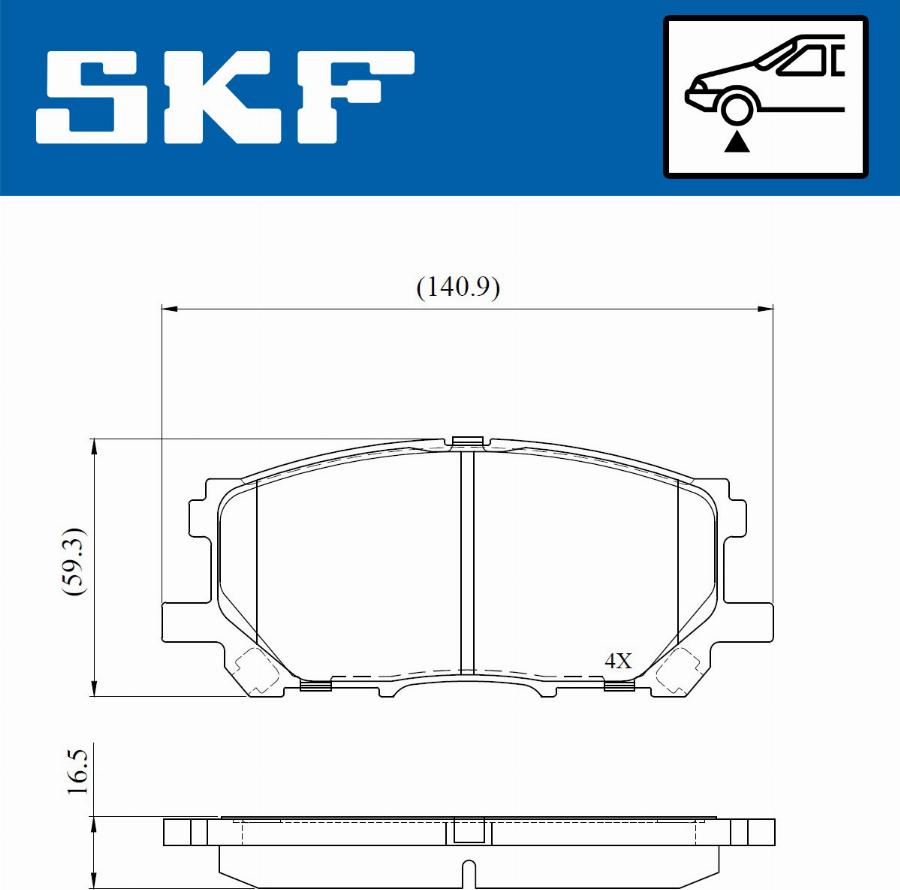 SKF VKBP 80693 - Тормозные колодки, дисковые, комплект autosila-amz.com