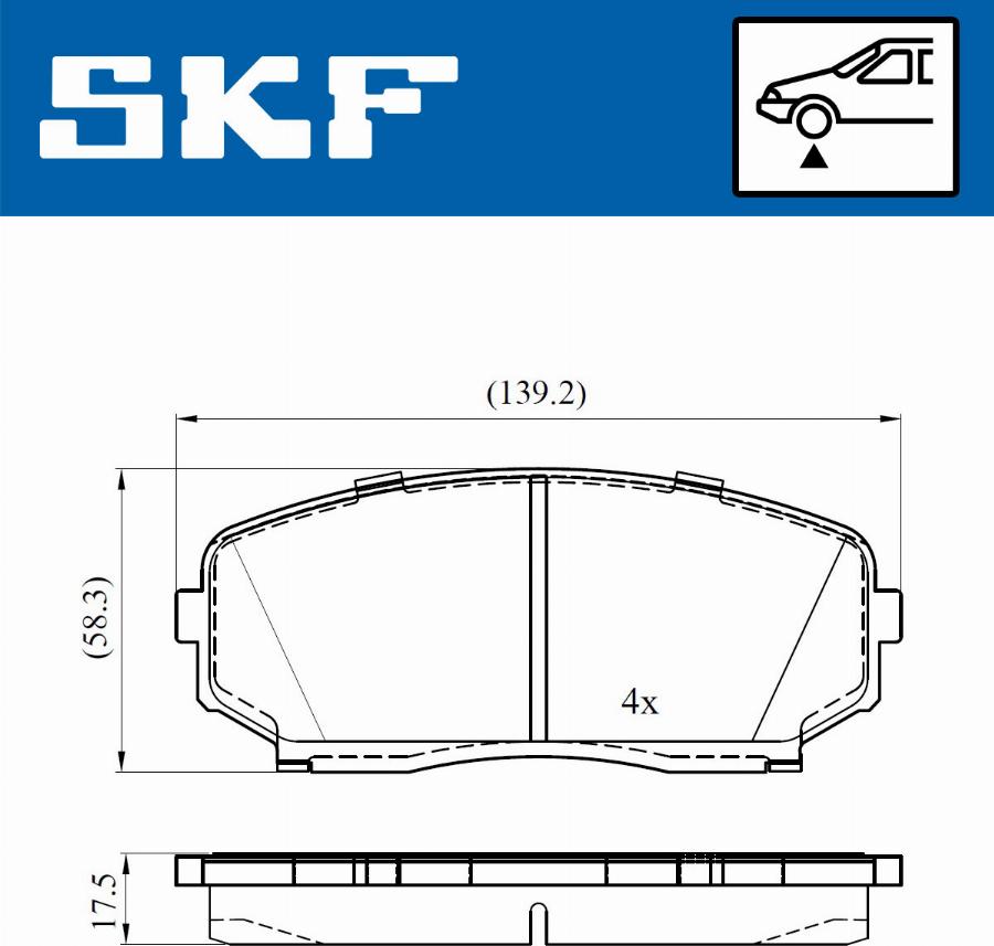 SKF VKBP 80612 A - Тормозные колодки, дисковые, комплект autosila-amz.com