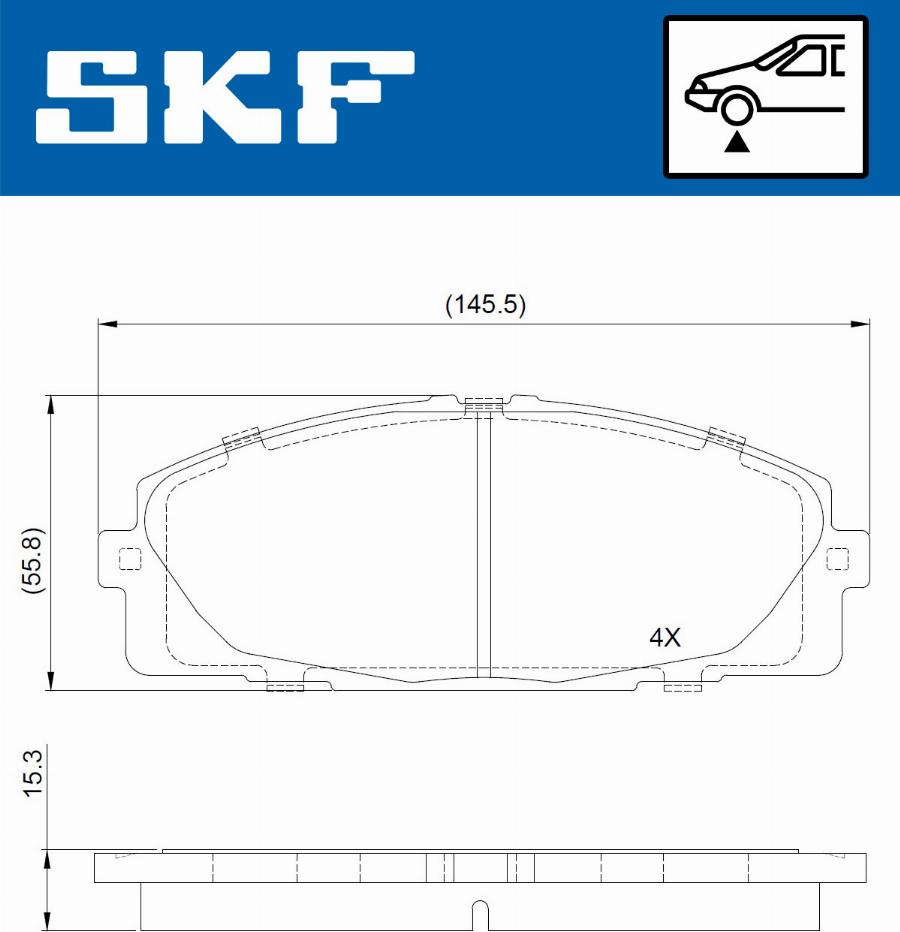 SKF VKBP 80688 - Тормозные колодки, дисковые, комплект autosila-amz.com