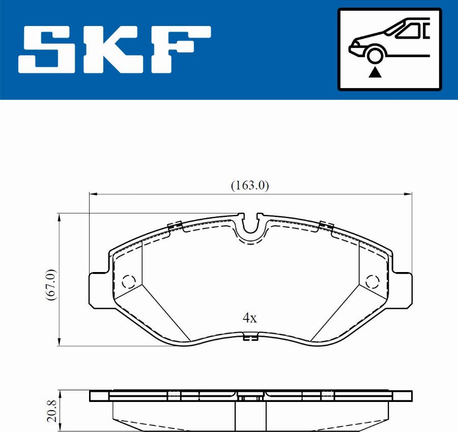 SKF VKBP 80633 E - Тормозные колодки, дисковые, комплект autosila-amz.com