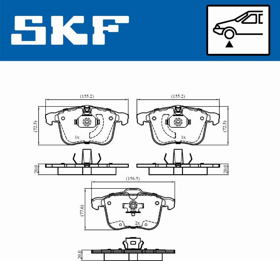 SKF VKBP 80674 - Тормозные колодки, дисковые, комплект autosila-amz.com