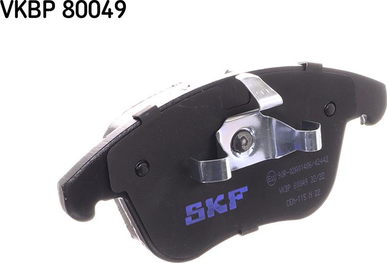SKF VKBP 80049 - Тормозные колодки, дисковые, комплект autosila-amz.com