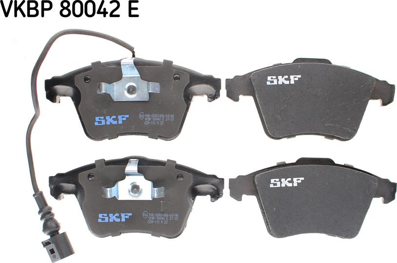 SKF VKBP 80042 E - Тормозные колодки, дисковые, комплект autosila-amz.com