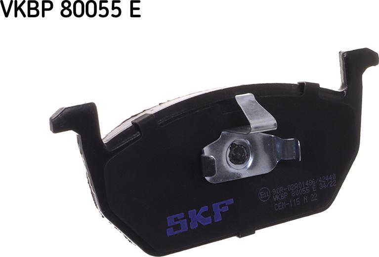 SKF VKBP 80055 E - Тормозные колодки, дисковые, комплект autosila-amz.com